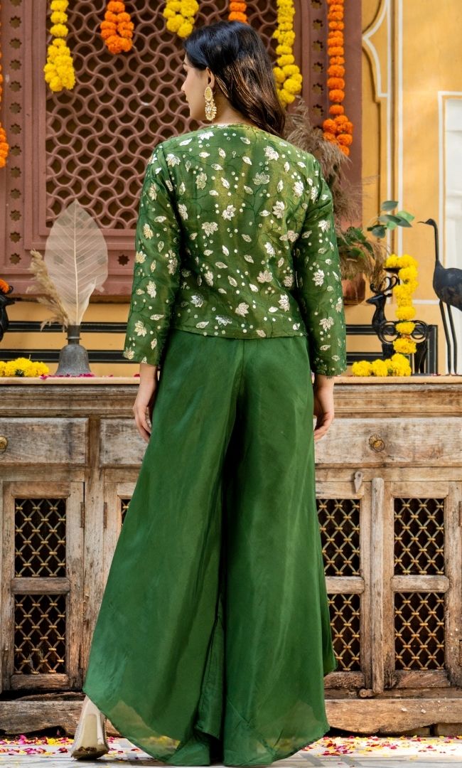 Classic Green Tissue Jacket Set