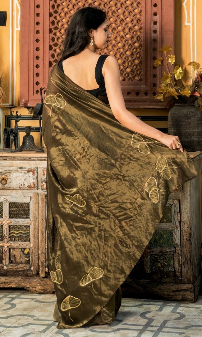 Hina Green Tissue Saree
