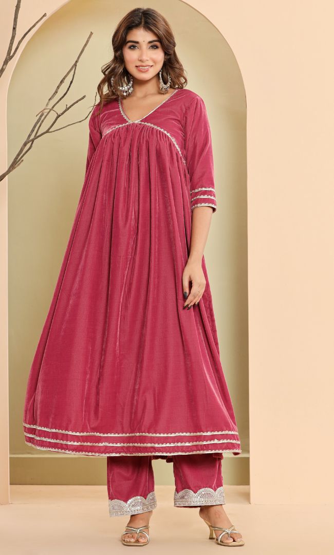 Berry Pink Kurta Set