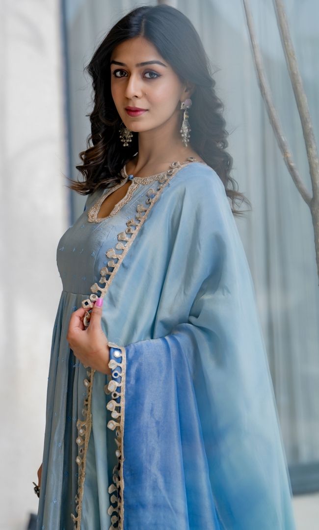 Atasi Blue Ombre Anarkali Set