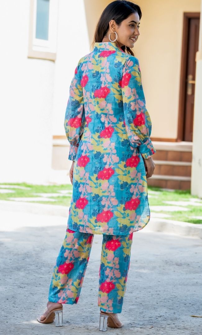 Zara Turquoise Co-ord Set