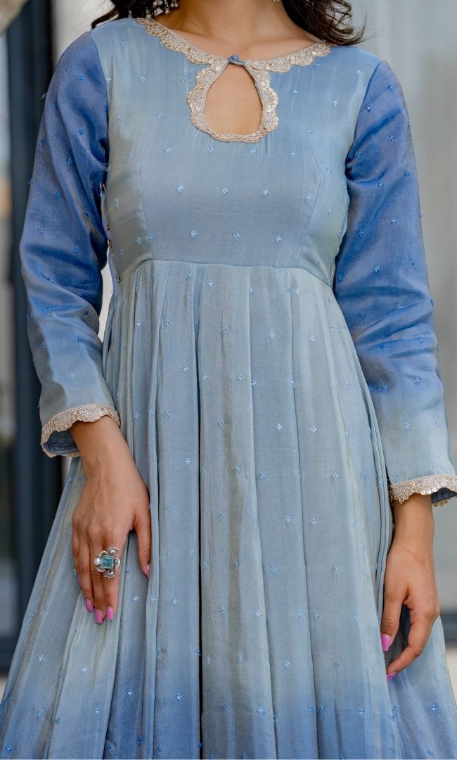 Atasi Blue Ombre Anarkali Set