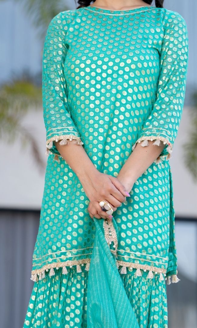 Nazreen Brasso Sharara Set