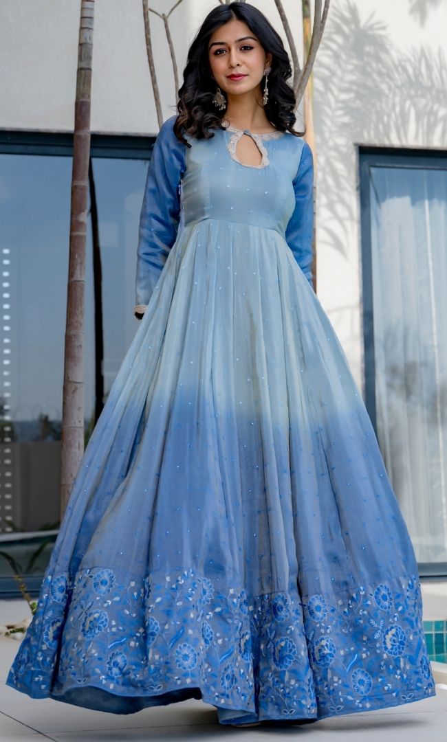 Atasi Blue Ombre Anarkali Set