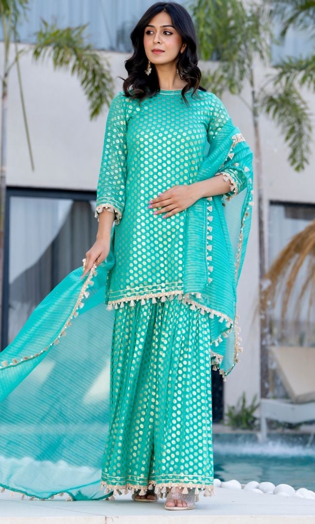 Nazreen Brasso Sharara Set