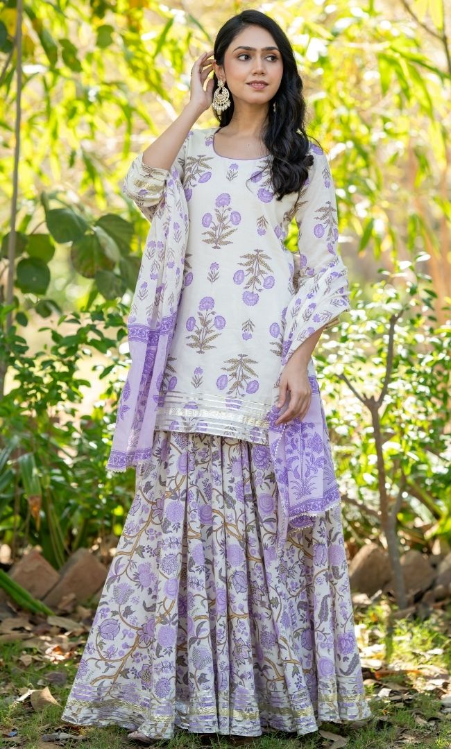 Bella Cotton Kurta Skirt Set