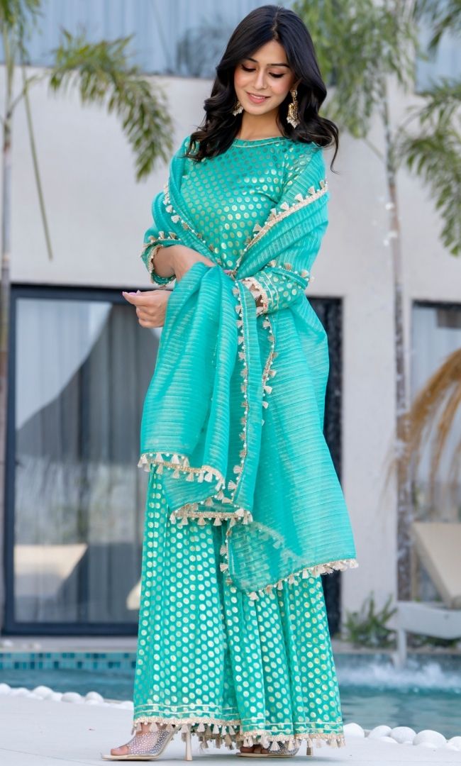Nazreen Brasso Sharara Set
