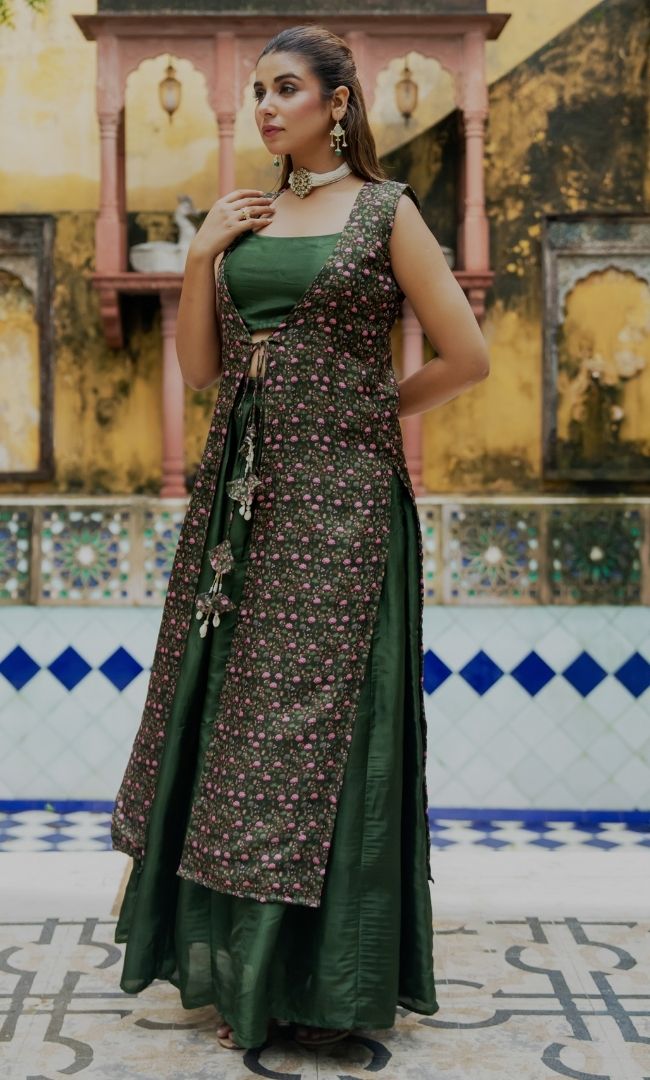 Envy Green Skirt Set