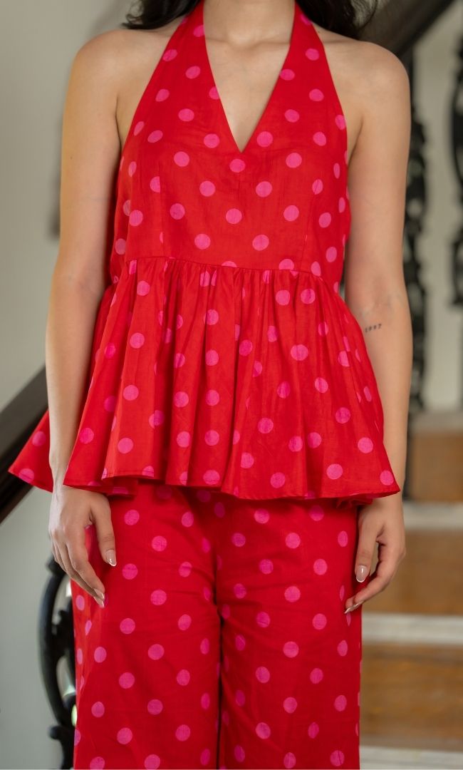 Rosella Pink Polka Co-ord Set
