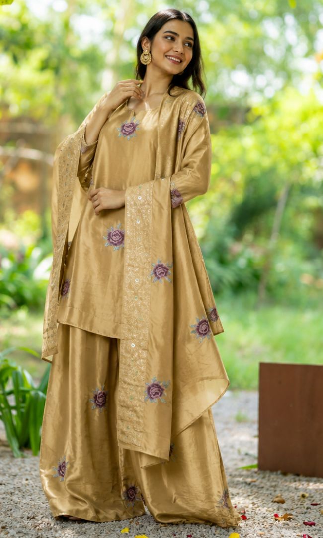 Golden Gulrose Tissue Suit Set