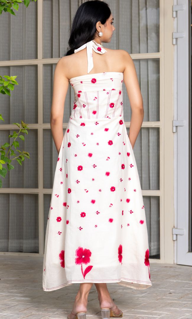 English Rose Halter Dress