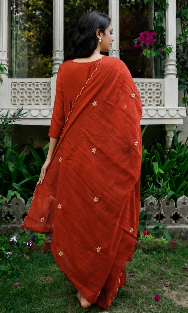 Vivana Orange Suit Set