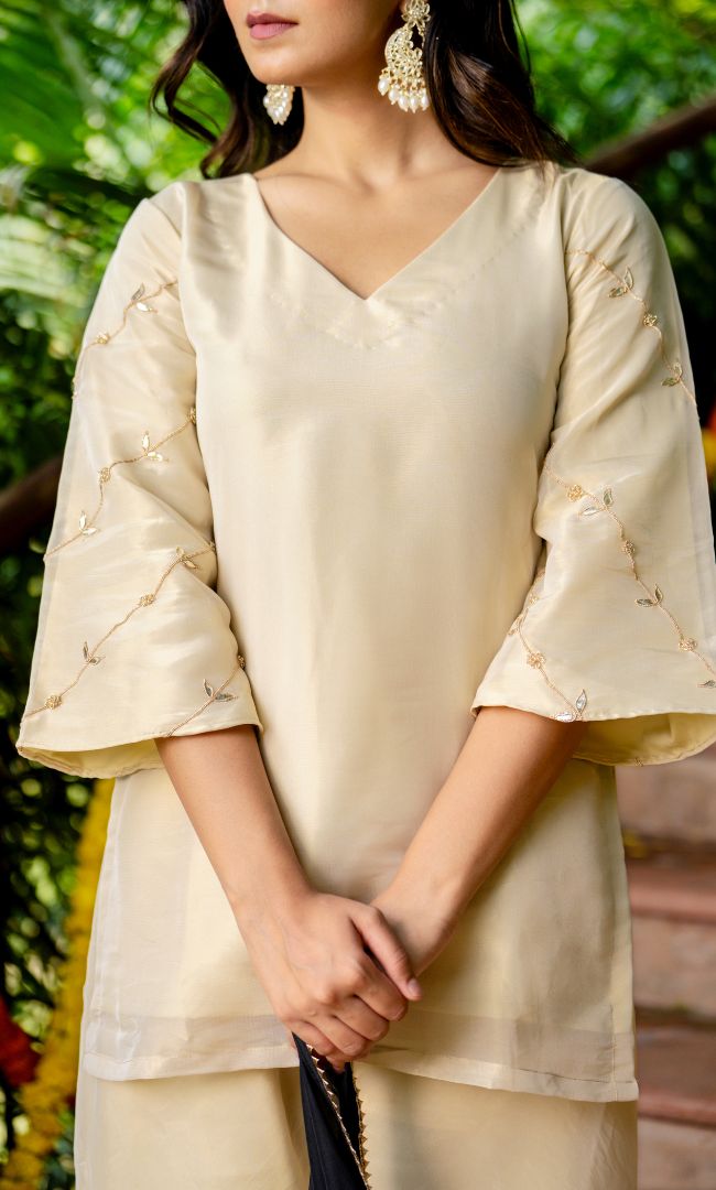 Frost White Tissue Suit Set