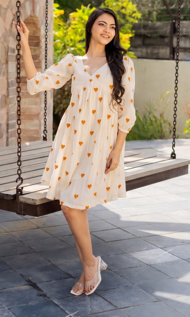 Mustard Heart Dress