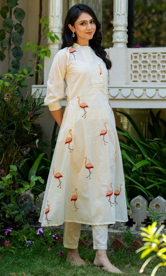 Flamingo Cotton Kurta Co-ord Set
