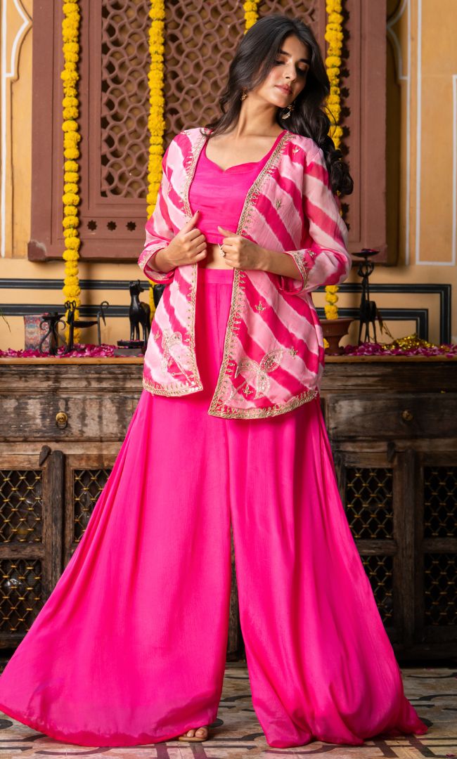 Pink Prism Leheriya Set