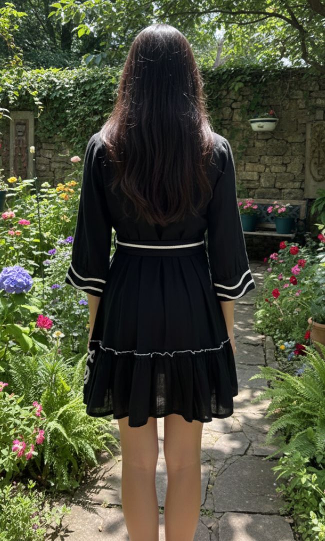 Anya Embroidered Mini Dress