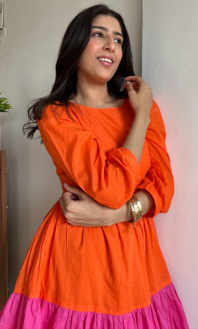 Color Block Mini Dress