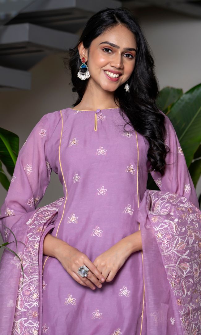 Zehra Lavender Kurta Set