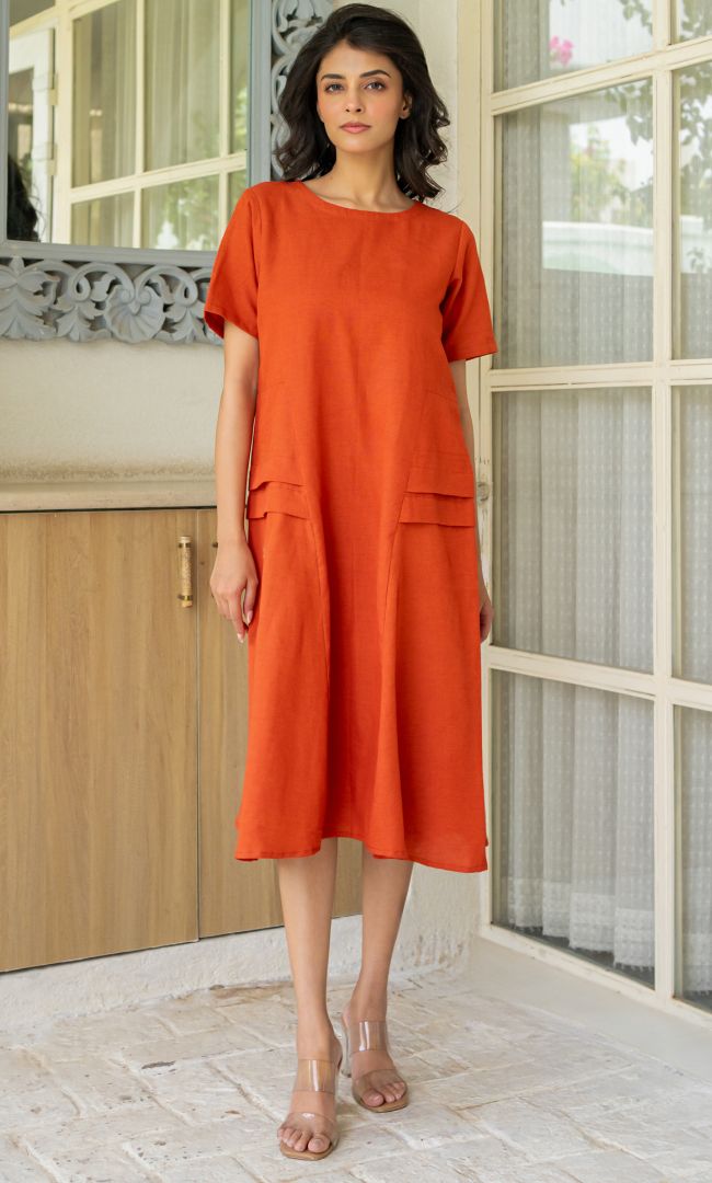 Clay Charm Summer Dress