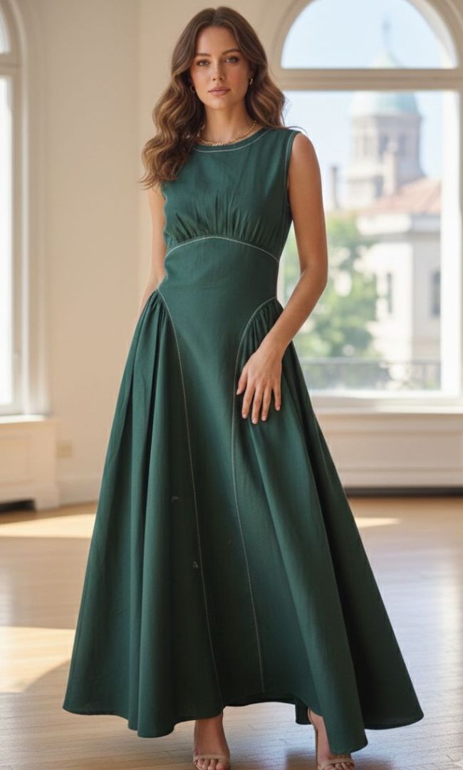 Olive Grove Maxi Dress