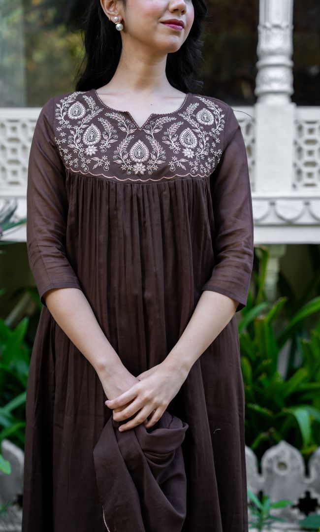 Vivana Brown Suit Set