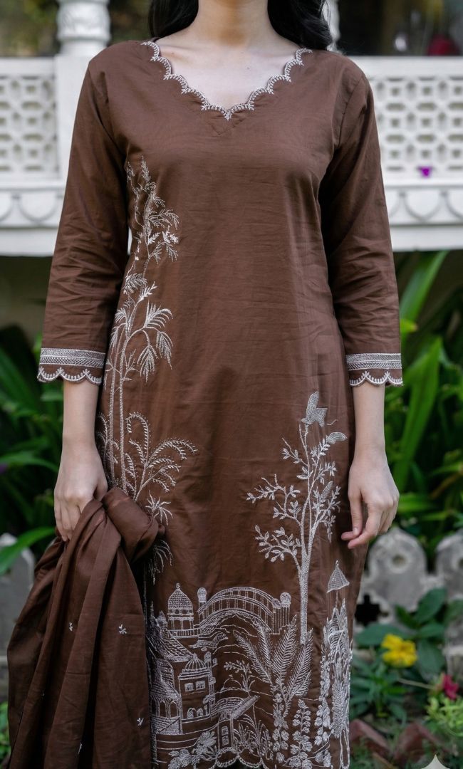 Mud Brwon Suit Set