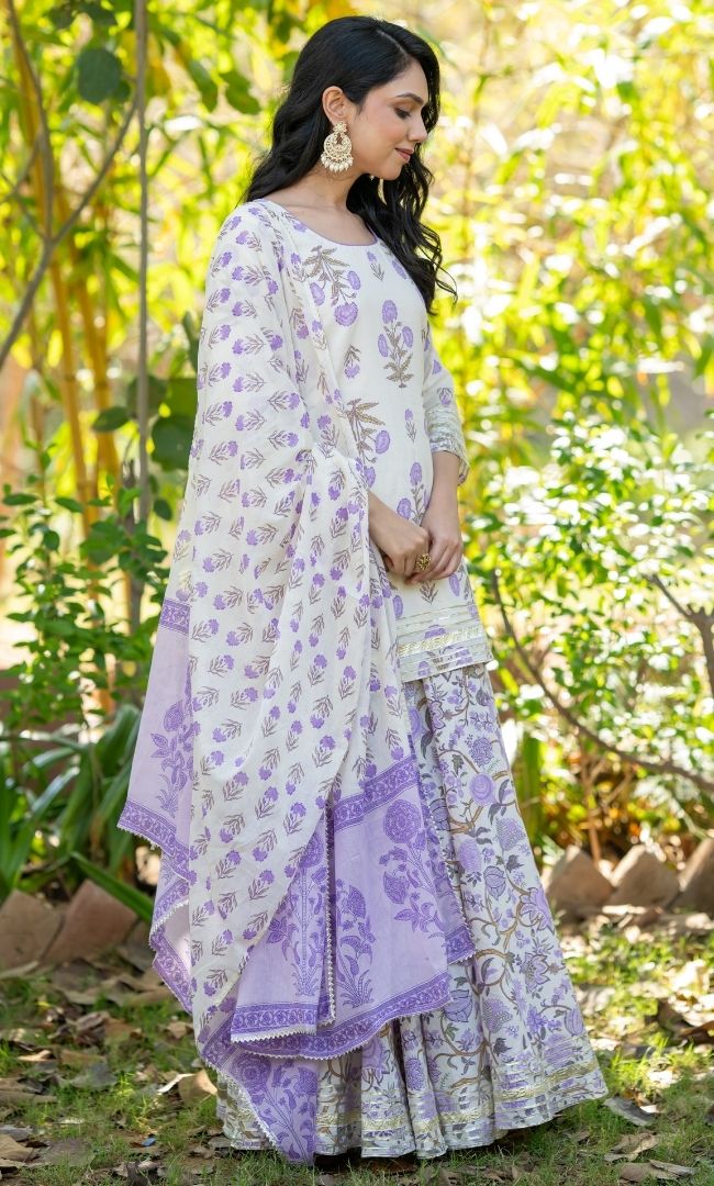 Bella Cotton Kurta Skirt Set