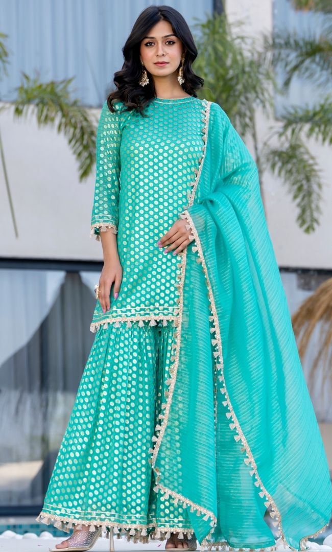 Nazreen Brasso Sharara Set