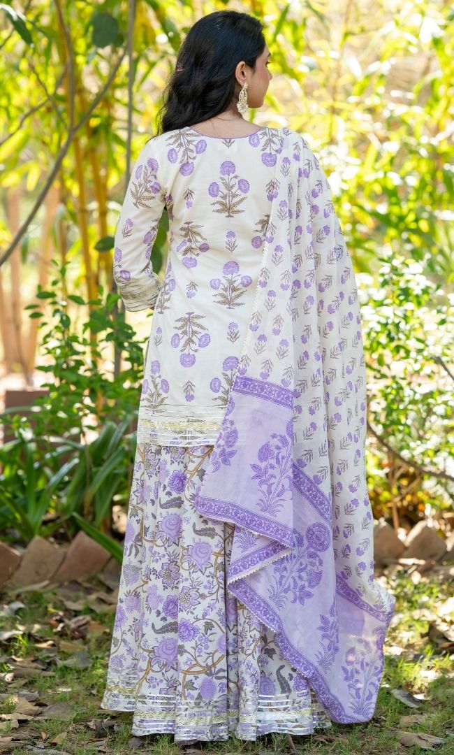 Bella Cotton Kurta Skirt Set