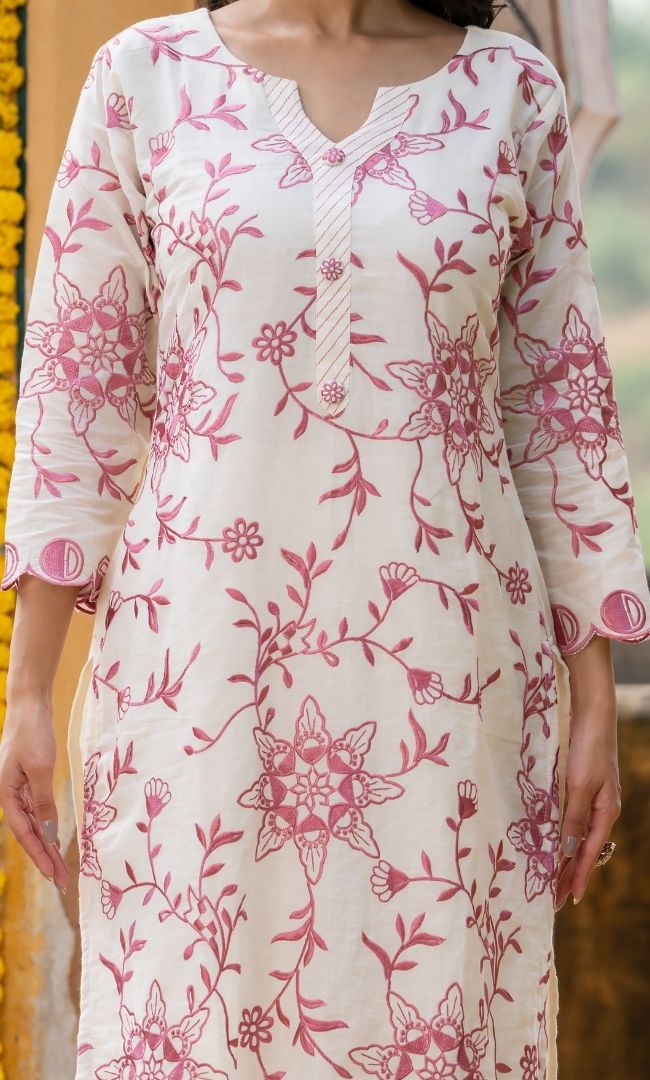 Onion Charm Embroidered Suit Set
