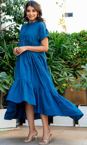 Ocean Blue Asymmetrical Dress