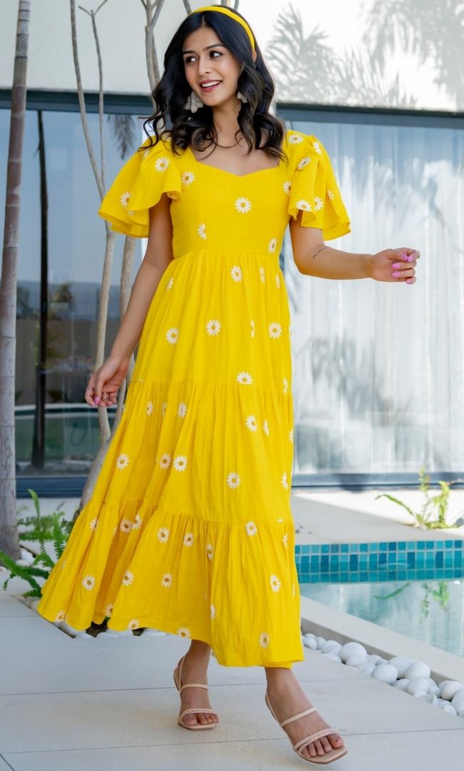 Sunshine Daisy Midi Dress