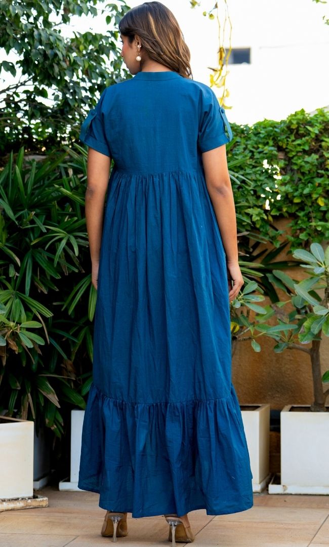 Ocean Blue Asymmetrical Dress