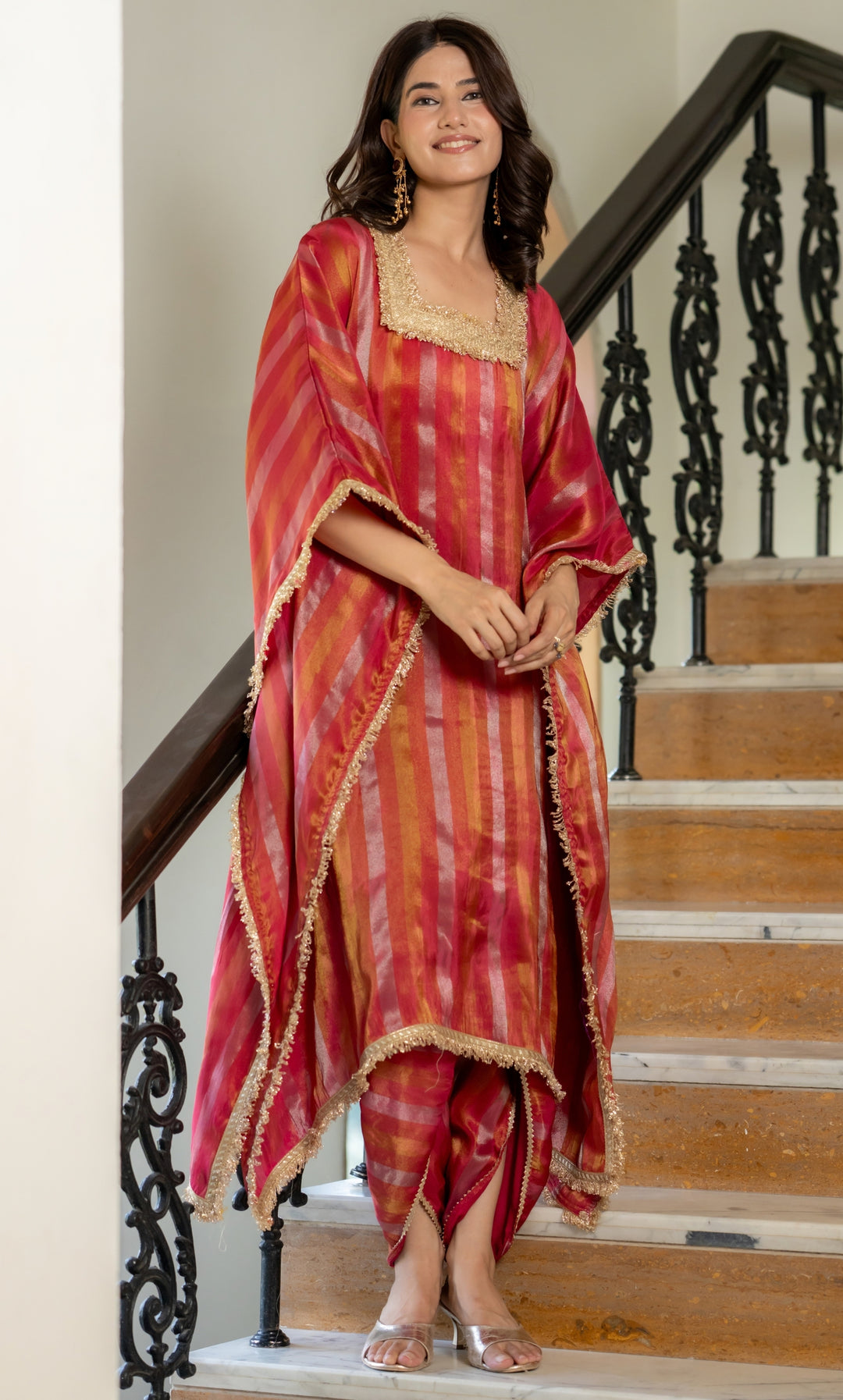 Aliza Rani Pink Kaftan Set