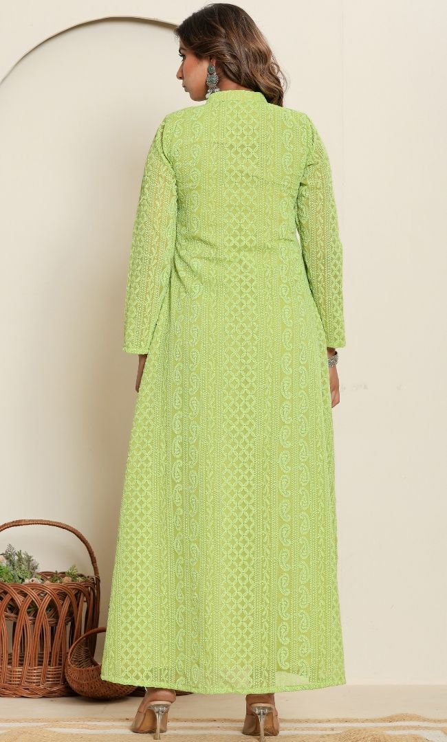 Shamrock Green Anarkali Set