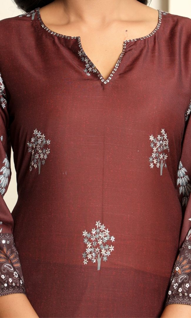 Rustic Maroon Suit Set