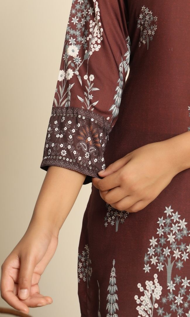 Rustic Maroon Suit Set