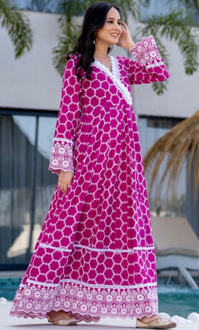 Calla Lily Angrakha Set