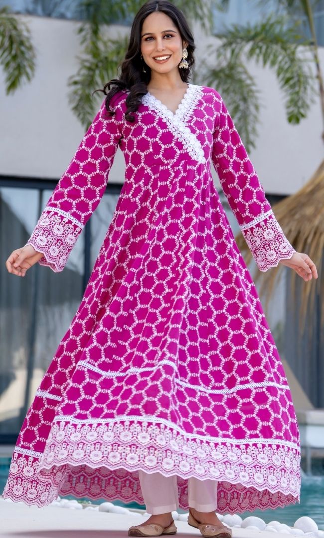 Calla Lily Angrakha Set