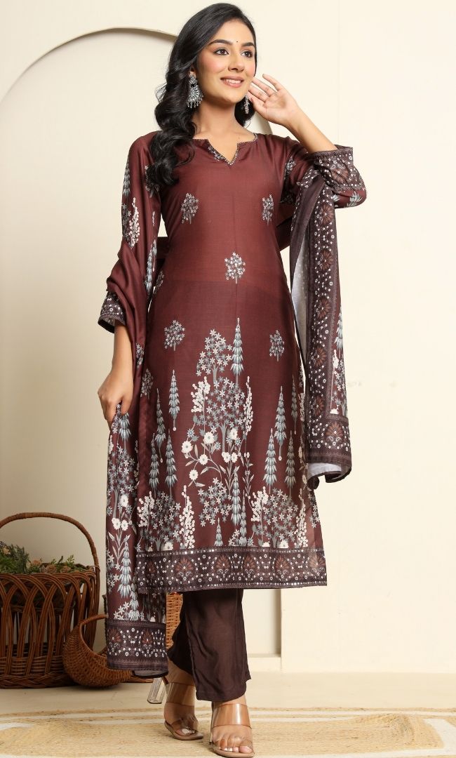 Rustic Maroon Suit Set