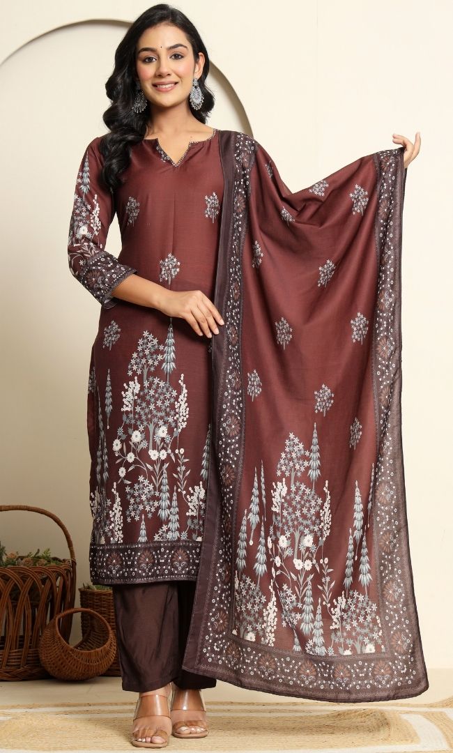 Rustic Maroon Suit Set