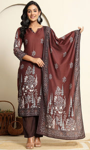 Rustic Maroon Suit Set