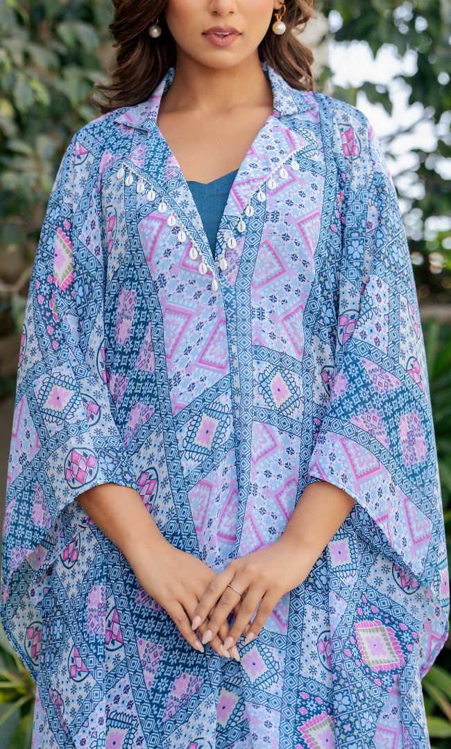 Flowing Floral Kaftan Set