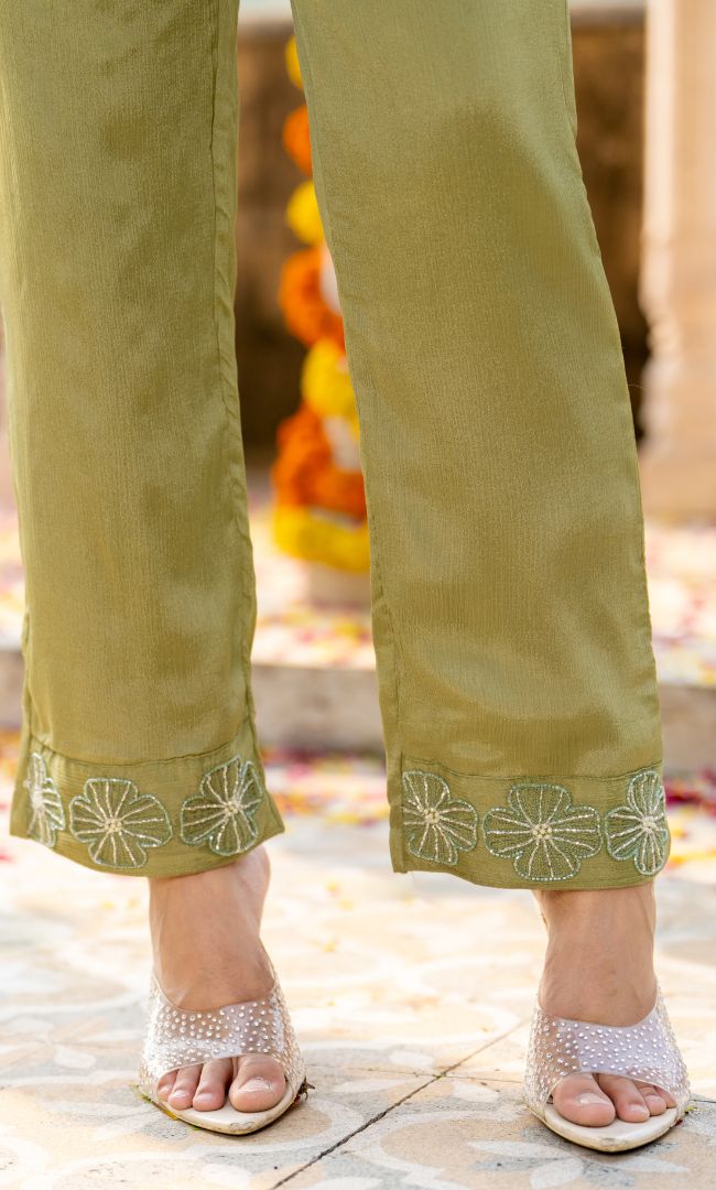 Moss Green Chinnon Co-ord Set