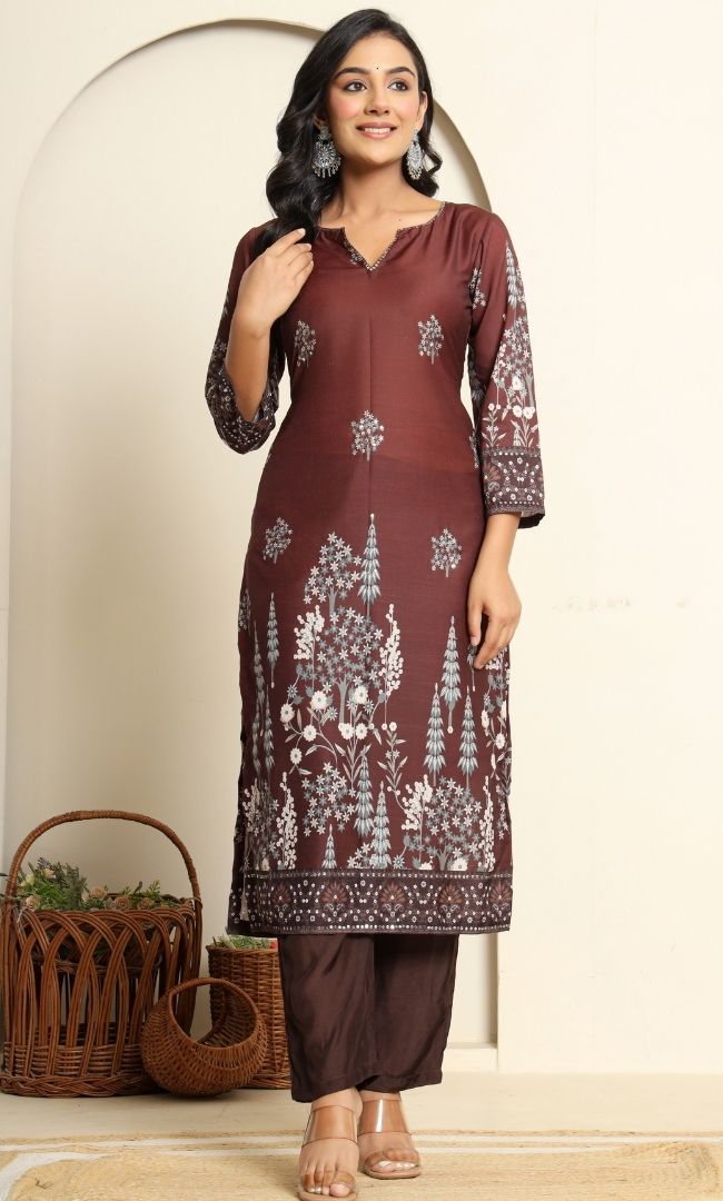 Rustic Maroon Suit Set