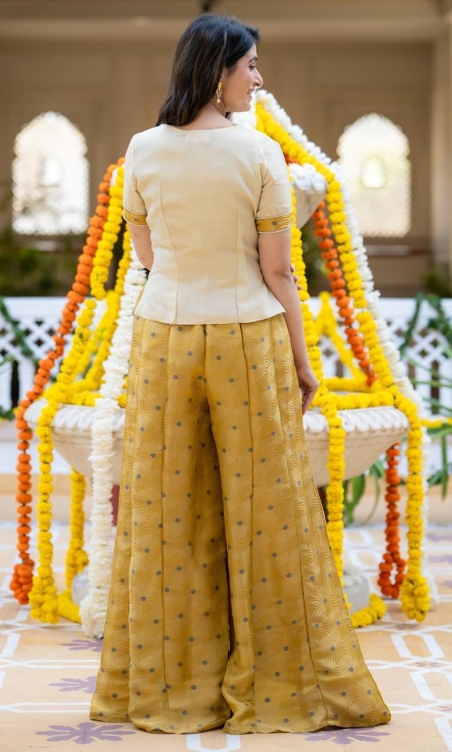 Swarna Yellow Brocade Co-ord Set