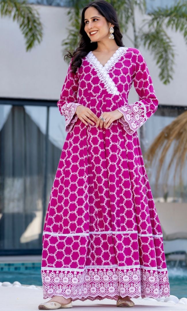 Calla Lily Angrakha Set