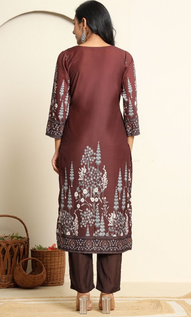 Rustic Maroon Suit Set