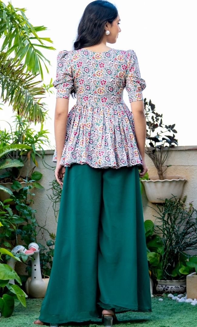 Ariel Contrasting Peplum Set